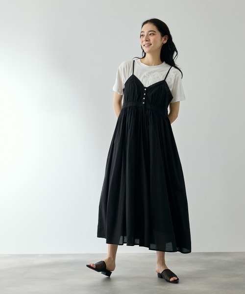 QUEENS COURT（クイーンズコート）の「MUSEレースキャミワンピース（ワンピース・レディース・オフホワイト/ブラック・M）」の13枚目の写真