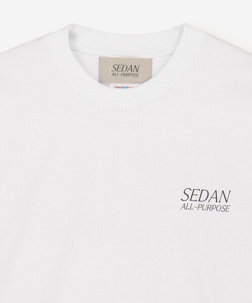 SEDAN ALL-PURPOSE（セダンオールパーパス）の「SEDAN ALL-PURPOSE | ヘビーウェイトコットン ロゴTシャツ MEN（Tシャツ/カットソー・メンズ・ホワイト/ブラック・M/L/XL）」の5枚目の写真