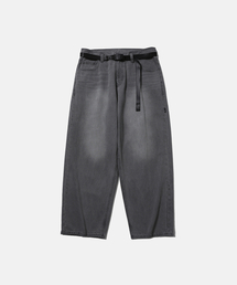 MOIF（モイフ）の「[SS26] WIDE 6P BELTED DENIM PANTS / BLEACHED BLACK（デニムパンツ）」
