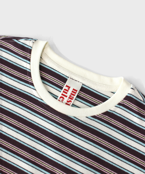 MASMARULEZ APPAREL(マスマルールズ アパレル)の「Daily Cotton Stripe T-Shirt__Purple(Tシャツ/カットソー・レディース・パープル・ONE SIZE)」の7枚目の写真