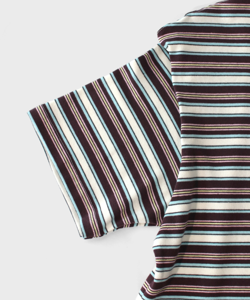 MASMARULEZ APPAREL(マスマルールズ アパレル)の「Daily Cotton Stripe T-Shirt__Purple(Tシャツ/カットソー・レディース・パープル・ONE SIZE)」の9枚目の写真
