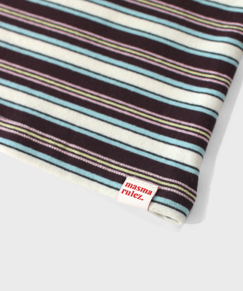MASMARULEZ APPAREL(マスマルールズ アパレル)の「Daily Cotton Stripe T-Shirt__Purple(Tシャツ/カットソー・レディース・パープル・ONE SIZE)」の10枚目の写真