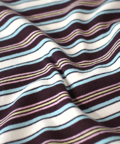 MASMARULEZ APPAREL(マスマルールズ アパレル)の「Daily Cotton Stripe T-Shirt__Purple(Tシャツ/カットソー・レディース・パープル・ONE SIZE)」の11枚目の写真