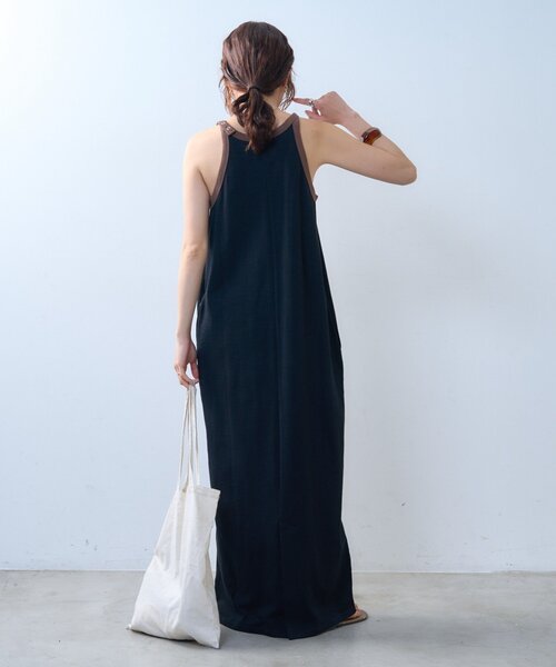 CIAOPANIC TYPY(チャオパニックティピー)の「【willow】スラブ配色アメスリワンピース(ワンピース・レディース・ブラック/ブラウン・ONE SIZE)」の5枚目の写真