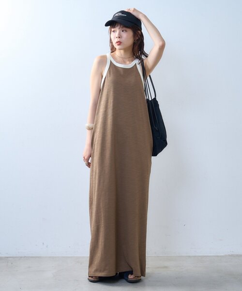 CIAOPANIC TYPY(チャオパニックティピー)の「【willow】スラブ配色アメスリワンピース(ワンピース・レディース・ブラック/ブラウン・ONE SIZE)」の19枚目の写真