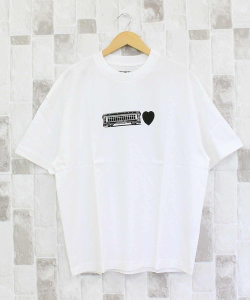 Carhartt WIP（カーハートダブリューアイピー）の「WIP デコンストラクテッドラベルTシャツ S/S Deconstructed Label T-Shirt（Tシャツ/カットソー・メンズ・ブラック/ホワイト・M/L/XL）」の5枚目の写真