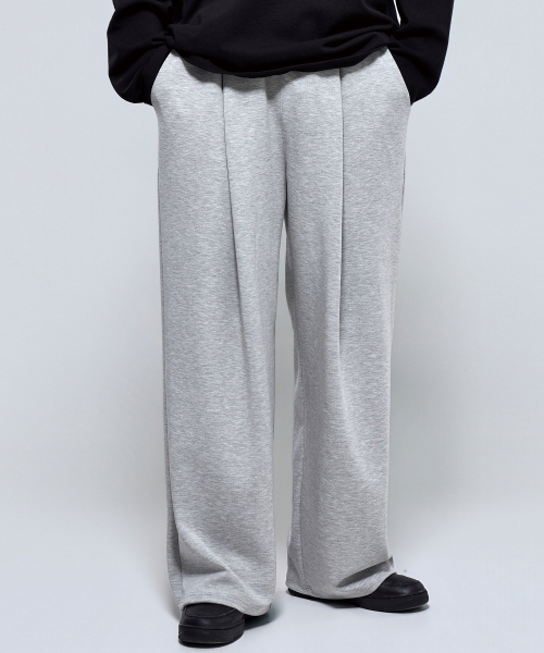 PHYSICAL GARMENTS（フィジカルガーメンツ）の「P2629 講演テンションディープピンタックロングパンツ[2COLOR]（スウェットパンツ・メンズ・ブラック/グレー・MEDIUM/LARGE/X-LARGE/XX-LARGE）」の3枚目の写真