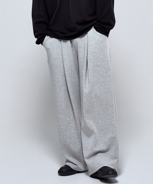 PHYSICAL GARMENTS（フィジカルガーメンツ）の「P2629 講演テンションディープピンタックロングパンツ[2COLOR]（スウェットパンツ・メンズ・ブラック/グレー・MEDIUM/LARGE/X-LARGE/XX-LARGE）」の5枚目の写真