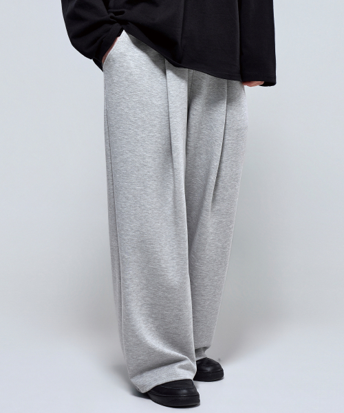 PHYSICAL GARMENTS（フィジカルガーメンツ）の「P2629 講演テンションディープピンタックロングパンツ[2COLOR]（スウェットパンツ・メンズ・ブラック/グレー・MEDIUM/LARGE/X-LARGE/XX-LARGE）」の7枚目の写真