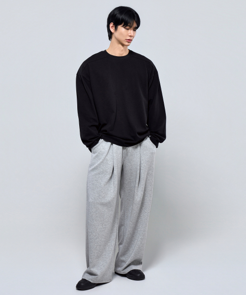 PHYSICAL GARMENTS（フィジカルガーメンツ）の「P2629 講演テンションディープピンタックロングパンツ[2COLOR]（スウェットパンツ・メンズ・ブラック/グレー・MEDIUM/LARGE/X-LARGE/XX-LARGE）」の10枚目の写真