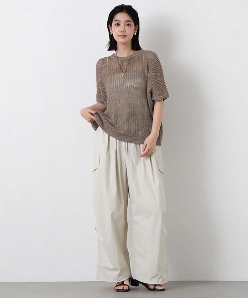 Gready Brilliant(グレディブリリアン)の「ギマ杢アシメヘムニット(ニット/セーター・レディース・モカ/チャコールグレー・FREE)」の11枚目の写真