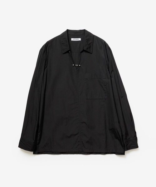ATTACHMENT（アタッチメント）の「140/2 ギザブロード ピアスト L/S シャツ / 140/2 GIZA BROAD PIERCED L/S SHIRT（シャツ/ブラウス・メンズ・ホワイト/ライトカーキ/ブラック・1/2/3）」の2枚目の写真