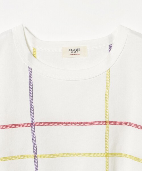 BEAMS HEART（ビームスハート）の「カラフル フリンジ ステッチ プルオーバー（Tシャツ/カットソー・レディース・ブラック/グリーン/オフホワイト・FREE）」の5枚目の写真