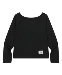 リブオフショルダーナグラン長袖Tシャツ(3カラー)
