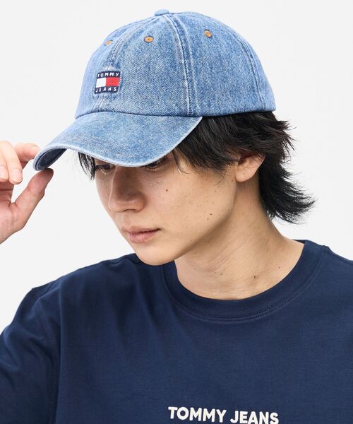 tommy jeans（トミー ジーンズ）の「【オンライン限定】ユニセックス ヘリテージデニムキャップ（キャップ・レディース・インディゴブルー・FREE）」の8枚目の写真