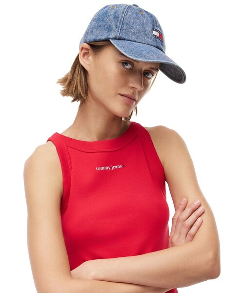 tommy jeans（トミー ジーンズ）の「【オンライン限定】ユニセックス ヘリテージデニムキャップ（キャップ・レディース・インディゴブルー・FREE）」の5枚目の写真