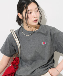 FRUIT OF THE LOOM × FREAK'S STORE/フルーツオブザルーム 別注 ワンポイント刺繍 ラウンドヘムTシャツ