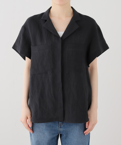 journal standard L'essage(ジャーナルスタンダードレサージュ)の「《セットアップ可》トリプルリネンシャツ(シャツ/ブラウス・レディース・ベージュ/ブラック・FREE)」の15枚目の写真