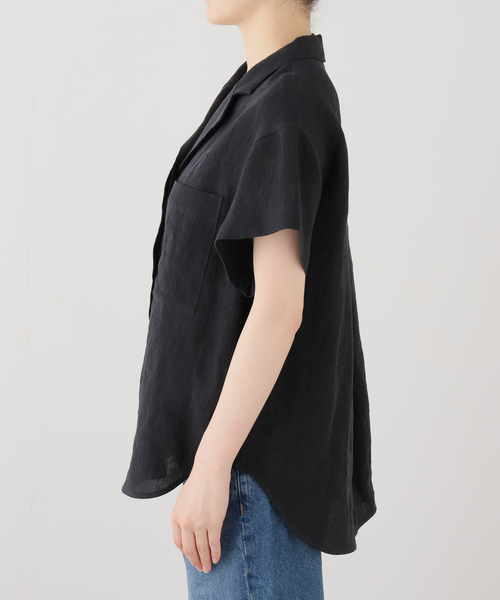 journal standard L'essage(ジャーナルスタンダードレサージュ)の「《セットアップ可》トリプルリネンシャツ(シャツ/ブラウス・レディース・ベージュ/ブラック・FREE)」の14枚目の写真