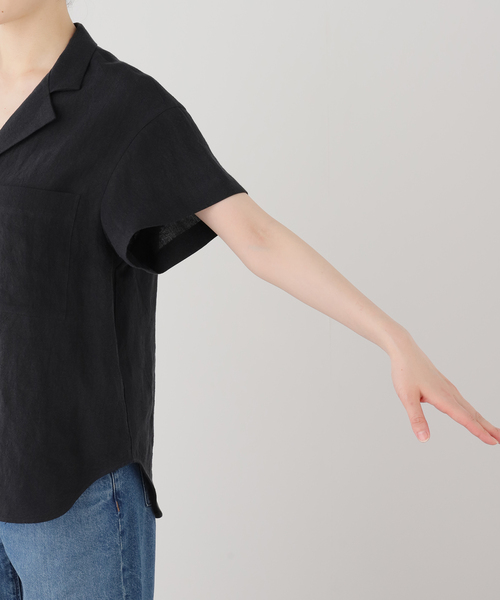 journal standard L'essage(ジャーナルスタンダードレサージュ)の「《セットアップ可》トリプルリネンシャツ(シャツ/ブラウス・レディース・ベージュ/ブラック・FREE)」の12枚目の写真