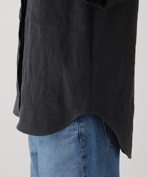 journal standard L'essage(ジャーナルスタンダードレサージュ)の「《セットアップ可》トリプルリネンシャツ(シャツ/ブラウス・レディース・ベージュ/ブラック・FREE)」の11枚目の写真