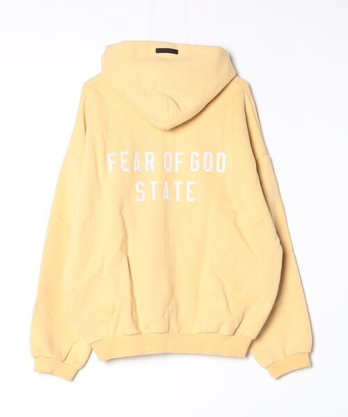 FOG ESSENTIALS(エフオージーエッセンシャルズ)の「フィア オブ ゴッド エッセンシャルズ 【Fear of God ESSENTIALS】 - フリース ジップ パーカー【HEAVY FLEECE FULL ZIP HOODIE AMBER 192BT246243F】(パーカー・メンズ・イエロー系その他・S/M/L/XL)」の4枚目の写真