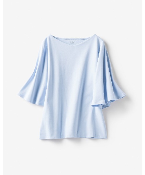 DoCLASSE( ドゥクラッセ)の「浅Vネック/ベルスリーブ・ドゥクラッセTシャツ(Tシャツ/カットソー・レディース・イエロー/ダークネイビー/ホワイト/ブルー/グリーン・L/M/S/LL)」の15枚目の写真