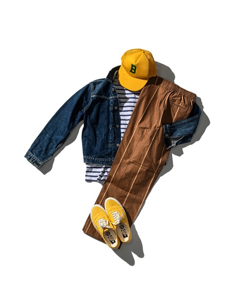 PUEBCO(プエブコ)の「COMFORT PANTS: COTTON STRIPE / Brown(その他パンツ・メンズ・ブラウン・MEDIUM/LARGE)」の1枚目の写真