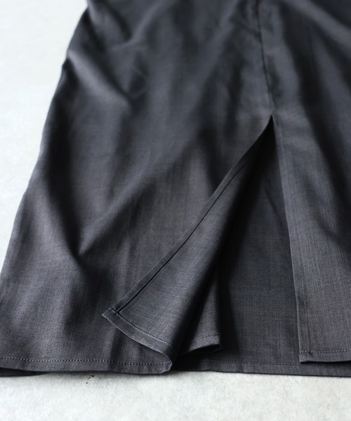 antiqua（アンティカ）の「アシンメトリー ツイスト レイヤード ワンピース（ワンピース・レディース・ブラック/グレー・ONESIZE）」の14枚目の写真