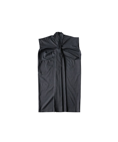 antiqua（アンティカ）の「アシンメトリー ツイスト レイヤード ワンピース（ワンピース・レディース・ブラック/グレー・ONESIZE）」の11枚目の写真