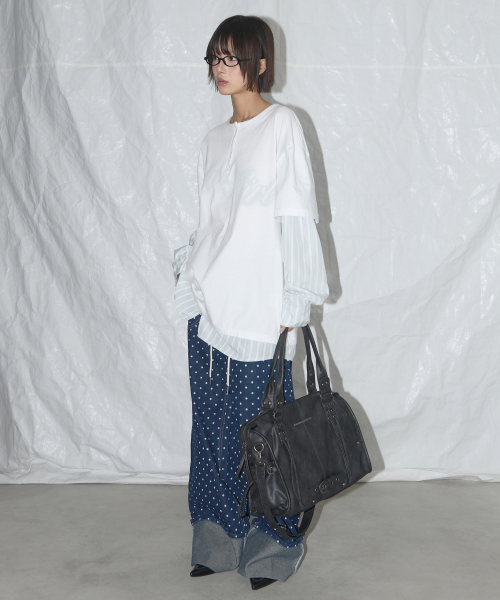 FANCY CLUB（ファンシークラブ）の「ベルト付きウォッシングレザーバッグ (ブラック) F25QE990（ショルダーバッグ・レディース・ブラック・FREE）」の8枚目の写真