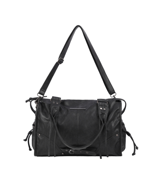 FANCY CLUB（ファンシークラブ）の「ベルト付きウォッシングレザーバッグ (ブラック) F25QE990（ショルダーバッグ・レディース・ブラック・FREE）」の9枚目の写真