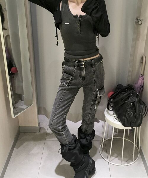 FANCY CLUB（ファンシークラブ）の「ベルト付きウォッシングレザーバッグ (ブラック) F25QE990（ショルダーバッグ・レディース・ブラック・FREE）」の12枚目の写真