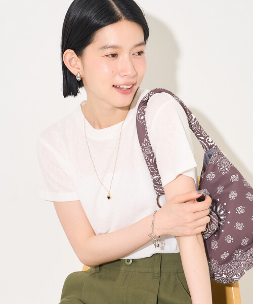FREAK'S STORE(フリークスストア)の「シアー Tシャツ(Tシャツ/カットソー・レディース・オリーブ/レモンイエロー/ライトグレー/オフホワイト・フリ-)」の2枚目の写真