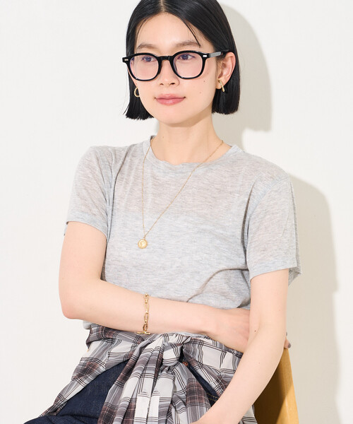 FREAK'S STORE(フリークスストア)の「シアー Tシャツ(Tシャツ/カットソー・レディース・オリーブ/レモンイエロー/ライトグレー/オフホワイト・フリ-)」の8枚目の写真