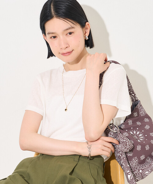 FREAK'S STORE(フリークスストア)の「シアー Tシャツ(Tシャツ/カットソー・レディース・オリーブ/レモンイエロー/ライトグレー/オフホワイト・フリ-)」の11枚目の写真