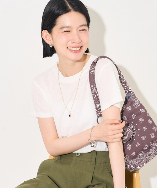 FREAK'S STORE(フリークスストア)の「シアー Tシャツ(Tシャツ/カットソー・レディース・オリーブ/レモンイエロー/ライトグレー/オフホワイト・フリ-)」の13枚目の写真