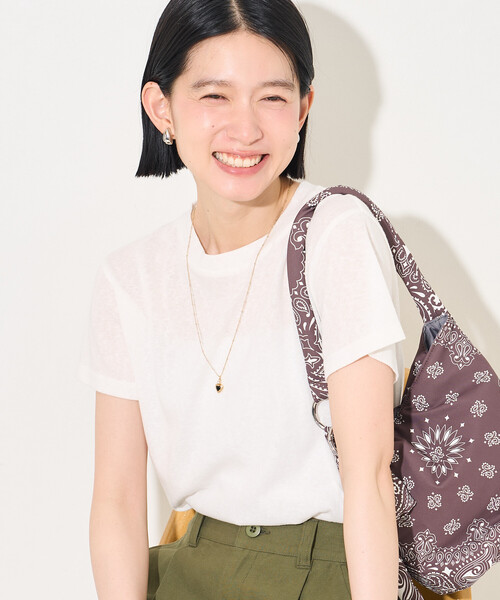 FREAK'S STORE(フリークスストア)の「シアー Tシャツ(Tシャツ/カットソー・レディース・オリーブ/レモンイエロー/ライトグレー/オフホワイト・フリ-)」の16枚目の写真