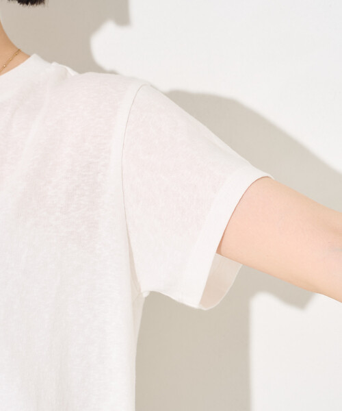 FREAK'S STORE(フリークスストア)の「シアー Tシャツ(Tシャツ/カットソー・レディース・オリーブ/レモンイエロー/ライトグレー/オフホワイト・フリ-)」の21枚目の写真