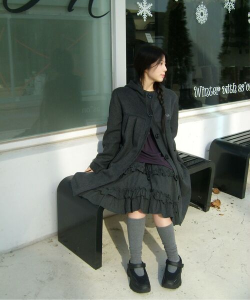 ASON(アズオン)の「CHECK KANGKANG MIDI SKIRT / BLACK(スカート・レディース・その他・FREE)」の8枚目の写真