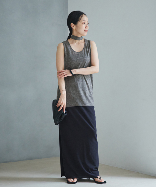 plage(プラージュ)の「Stole Knit タンク(ニット/セーター・レディース・チャコールグレー/ブラウン・FREE)」の5枚目の写真