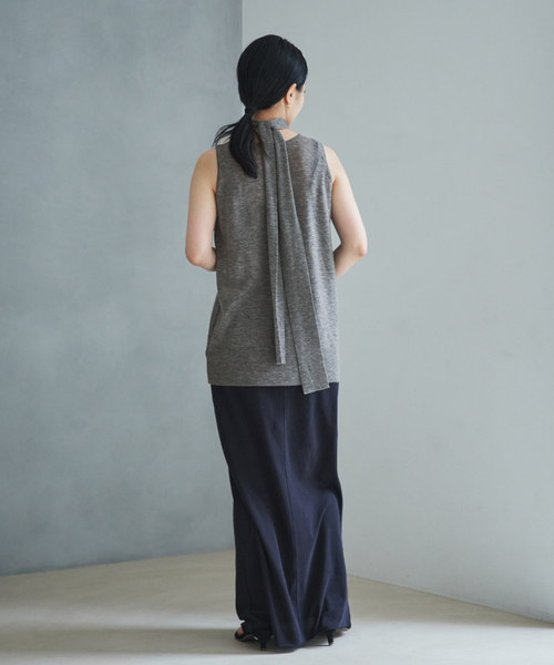 plage(プラージュ)の「Stole Knit タンク(ニット/セーター・レディース・チャコールグレー/ブラウン・FREE)」の7枚目の写真