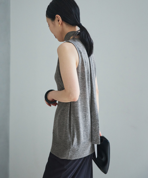 plage(プラージュ)の「Stole Knit タンク(ニット/セーター・レディース・チャコールグレー/ブラウン・FREE)」の10枚目の写真