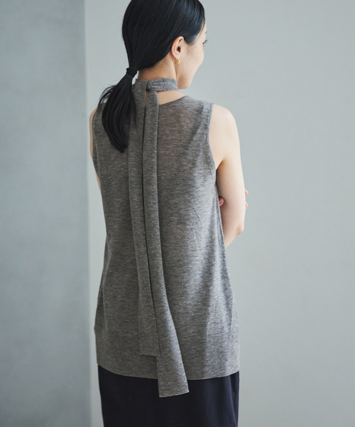 plage(プラージュ)の「Stole Knit タンク(ニット/セーター・レディース・チャコールグレー/ブラウン・FREE)」の11枚目の写真