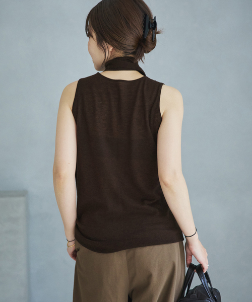 plage(プラージュ)の「Stole Knit タンク(ニット/セーター・レディース・チャコールグレー/ブラウン・FREE)」の18枚目の写真