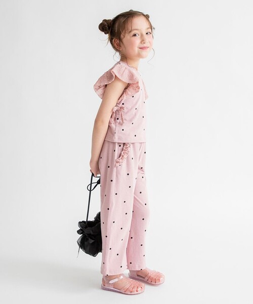 BRANSHES(ブランシェス)の「袖フリルセットアップ(セットアップ・キッズ・ピンク/ラベンダー・100/130/140/80/150/90/120/110)」の4枚目の写真