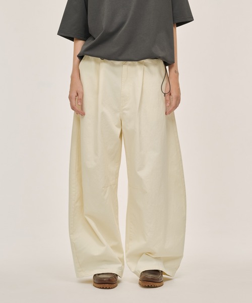 3-Tuck wide straight slacks / 3タックワイドストレートスラックス