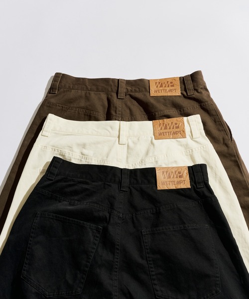 WETTEMPT（ウィテンプト）の「1 TUCK CURVE TWILL PANTS / ワンタックカーブツイルパンツ（スラックス・メンズ・ホワイト/ブラック/ブラウン・MEDIUM/LARGE/SMALL）」の7枚目の写真
