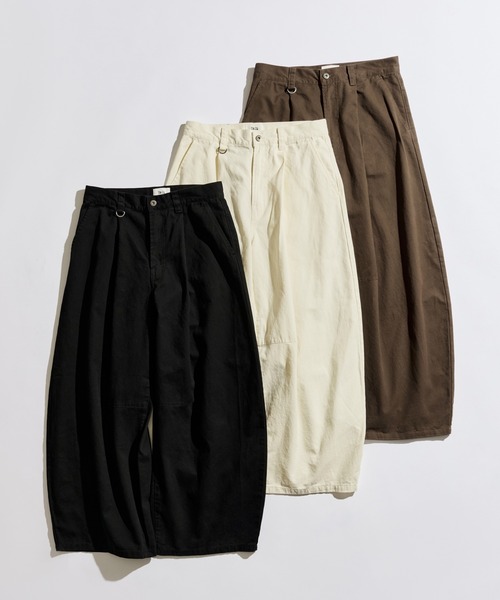 WETTEMPT（ウィテンプト）の「1 TUCK CURVE TWILL PANTS / ワンタックカーブツイルパンツ（スラックス・メンズ・ホワイト/ブラック/ブラウン・MEDIUM/LARGE/SMALL）」の11枚目の写真