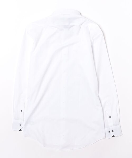 TOKYO SHIRTS(トウキョウシャツ)の「【超形態安定】 形態安定ノンアイロン ボタンダウン 長袖ビジネスワイシャツ(大きいサイズ・長いサイズ)(ビジネスシャツ・メンズ・ホワイト・首回り43cm-裄丈90cm/首回り42cm-裄丈90cm/首回り41cm-裄丈90cm/首回り39cm-裄丈88cm/首回り47cm-裄丈90cm/首回り47cm-裄丈86cm/首回り45cm-裄丈90cm/首回り45cm-裄丈86cm/首回り45cm-裄丈82cm)」の7枚目の写真